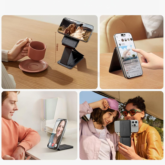 Magnetická peněženka s lokalizací, NFC a kolébkou pro iPhone 16 Pro