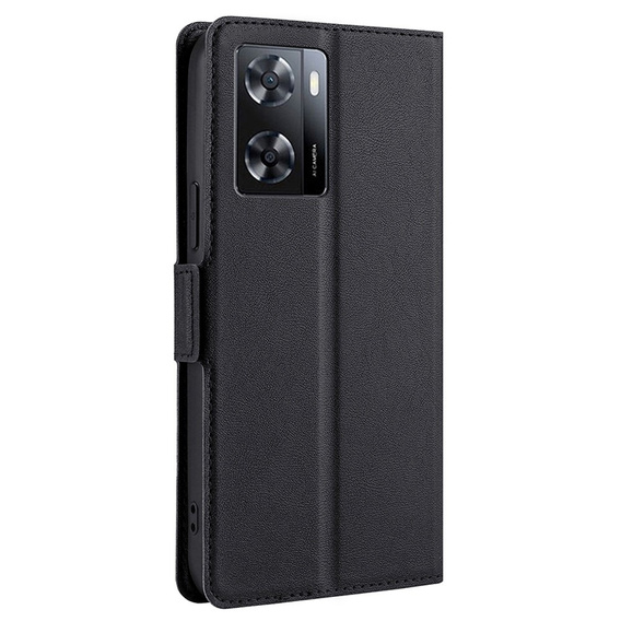 Klopové pouzdro pro Oppo A57s, Wallet Thin Magnet, černé