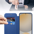Klopové pouzdro pro Samsung Galaxy S25 FE, RFID Wallet MagSafe CamShield, námořnicky modré