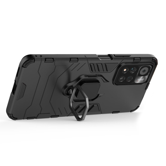 Pouzdro pro Xiaomi Poco M4 Pro 5G / Redmi Note 11S 5G, Kickstand Ring, černé