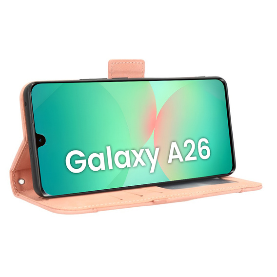 Klopové pouzdro pro Samsung Galaxy A26, Card Slot, růžové