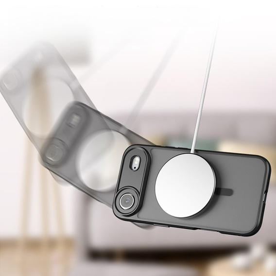 Matné pouzdro pro iPhone Air, pro MagSafe, s ochranou fotoaparátu, černé