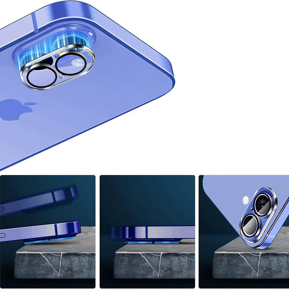 Tvrzené sklo na fotoaparát pro iPhone 16 / 16 Plus, černé