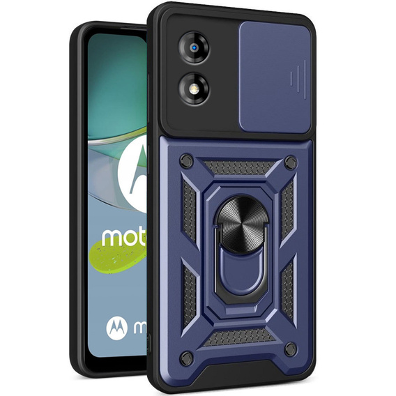 Pouzdro pro Motorola Moto E13, CamShield Slide, modré