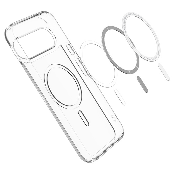 Spigen Ultra Hybrid MagSafe pouzdro pro Google Pixel 10 Pro XL, čiré/bílé