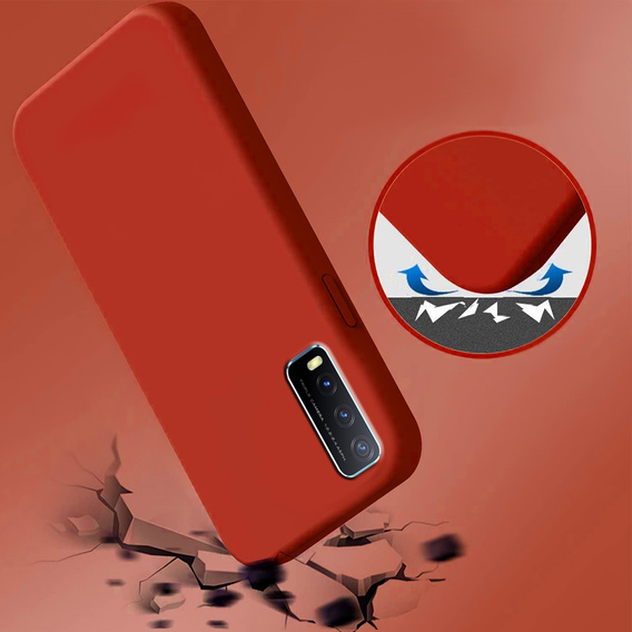 Pouzdro pro Vivo Y20S / Y11S, Silicone Lite, červené