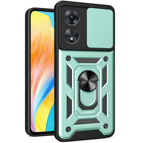Pouzdro pro Oppo A98 5G, CamShield Slide, zelený