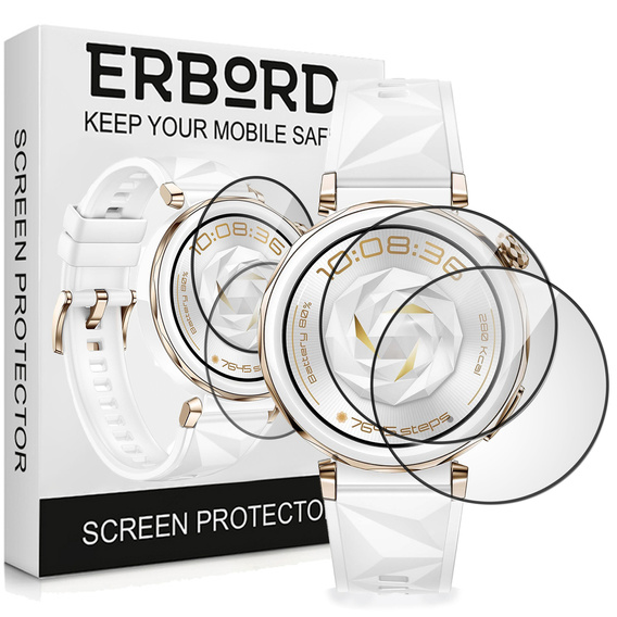 2x hybridní sklo ERBORD pro Huawei Watch GT 5 Pro 42mm