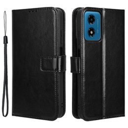 Klopové pouzdro pro Motorola Moto G24 / G24 Power / G04, Crazy Horse Wallet, černé