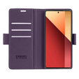 Pouzdro pro Xiaomi Redmi Note 13 Pro 4G / Xiaomi Redmi Note 14S / Xiaomi Poco M6 Pro 4G, ERBORD Glossy Litchi, flipová peněženka, fialové