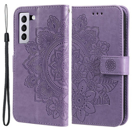Klopové pouzdro pro Samsung Galaxy S21 FE, Mandala, fialové