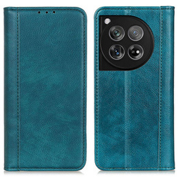 Pouzdro pro OnePlus 12 5G, Wallet Litchi Leather, zelené