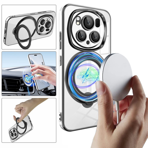 Magnetické pouzdro pro Honor Magic 6 Pro 5G, pro MagSafe, černé