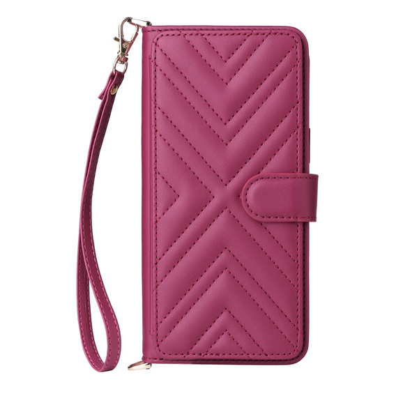 Flipové pouzdro pro Xiaomi Poco F7 Pro / F7 Ultra, Crossbody Leather Wallet, kaštanové