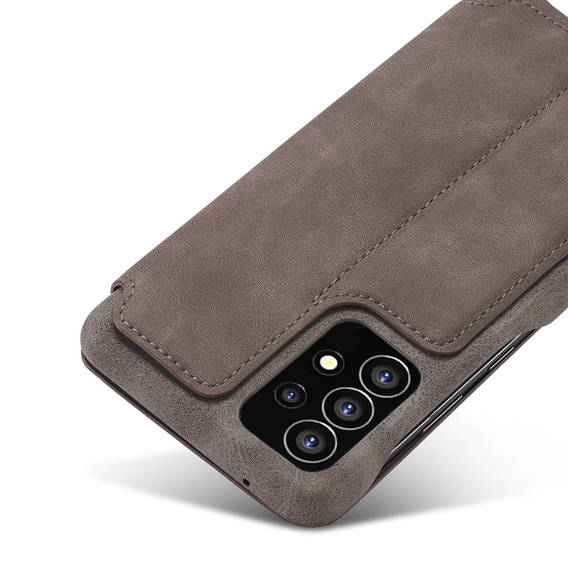 Klopové pouzdro pro Samsung Galaxy A53 5G, LC.IMEEKE, káva