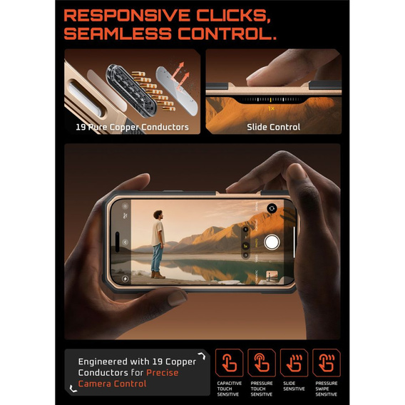 Pouzdro Supcase pro iPhone 17 Pro Max, Unicorn Beetle Grip Mag, Desert Gold