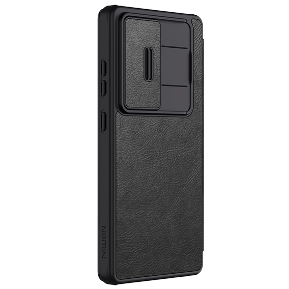 Flipové pouzdro NILLKIN pro Samsung Galaxy S25 Ultra, CamShield Qin Pro, kůže, černé