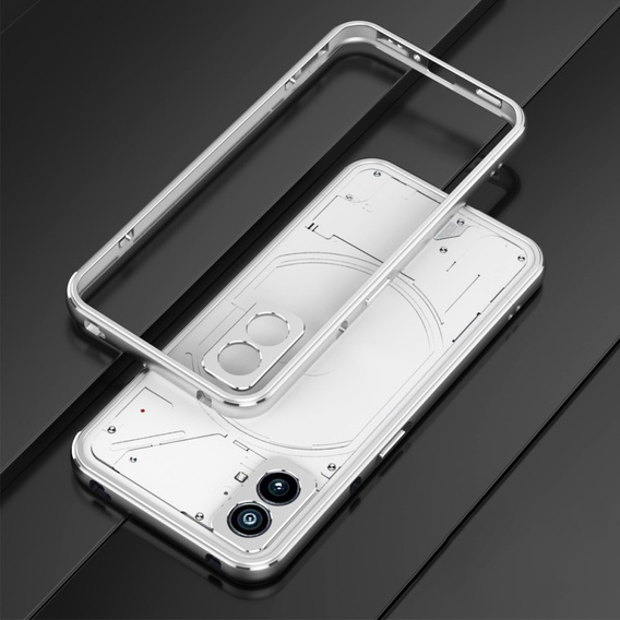Pouzdro pro telefon Nothing (2), Armor Bumper, stříbrné