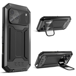 Pevné pouzdro R-JUST s krytem displeje a stojánkem pro iPhone 17 Pro