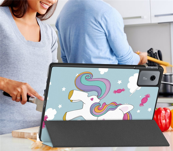 Pouzdro pro Lenovo Idea Tab 11" 2025 TB336FU TB336ZU, s funkcí stojánku, Smartcase, Unicorn