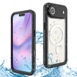 Redpepper pouzdro pro iPhone Air, vodotěsné, IP68, pro MagSafe, průhledné s černými boky