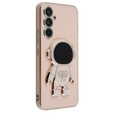 Pouzdro pro Samsung Galaxy A54 5G, Astronaut, růžové rose gold