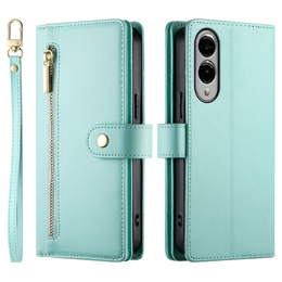 Klopové pouzdro pro Samsung Galaxy S25 Edge, Wallet Zipper Pocket, mincovní
