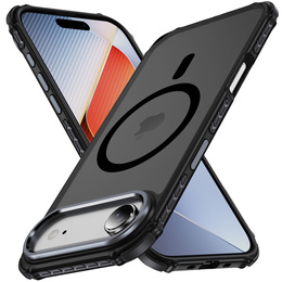 Matné pouzdro pro iPhone Air, pancéřované, pro MagSafe, kouřové s černými boky