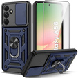 Pancéřové pouzdro pro Samsung Galaxy A56, CamShield Slide, modré + tvrzené sklo 9H