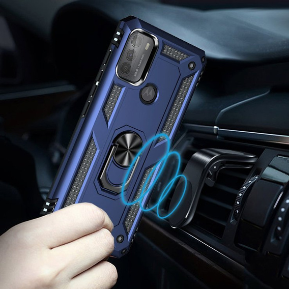 Pancéřové pouzdro pro Motorola Moto G50, Nox Case Ring, modré