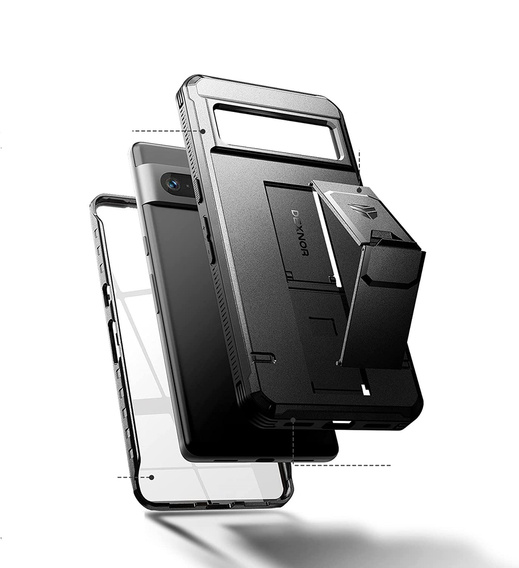 Pancéřové pouzdro pro Google Pixel 7 Pro, Dexnor Full Body, černé