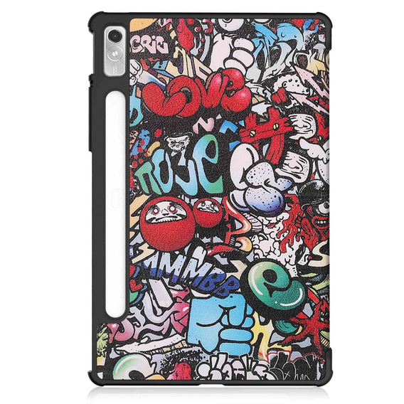 Pouzdro pro Lenovo Tab P11 Pro Gen 2 TB132FU TB132XU 11.2", s klopou, graffiti