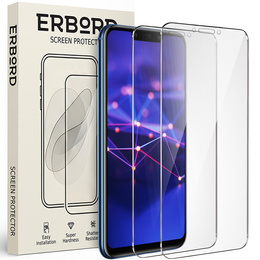2x tvrzené sklo pro Huawei Mate 20 Lite, ERBORD 9H Hard Glass na displeji