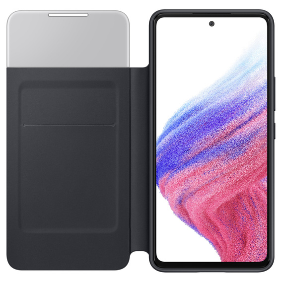 Originální pouzdro Samsung pro Galaxy A53 5G, S View Wallet Cover, černé