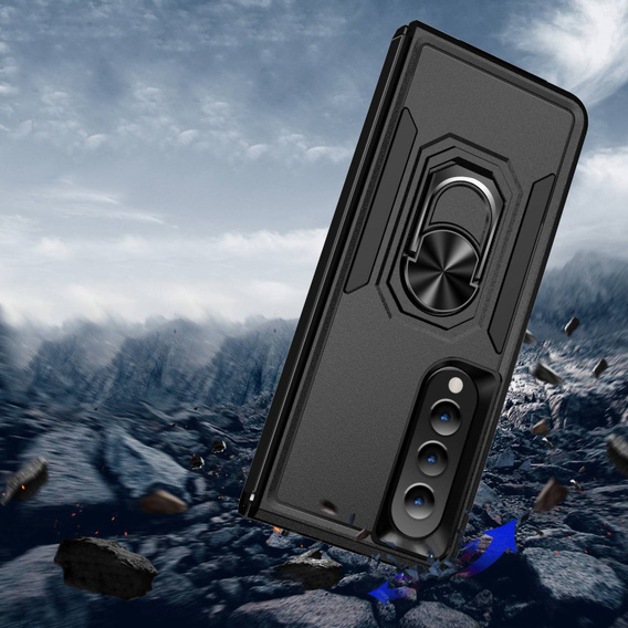 Pancéřové pouzdro pro do Samsung Galaxy Z Fold 4 5G, Nox Case Ring, černé