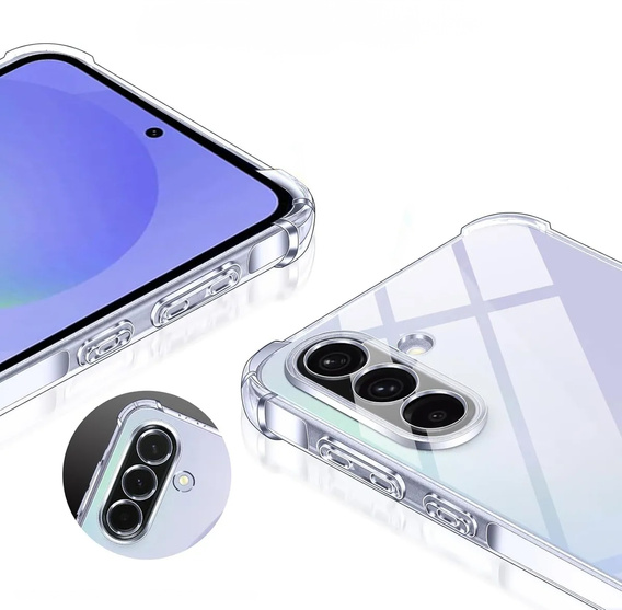 Pouzdro pro Samsung Galaxy A36, Erbord Dropproof, průhledné + sklo
