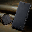 Pouzdro CASEME pro Samsung Galaxy S22 Ultra, Leather Wallet Case, černé