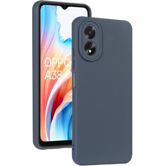Pouzdro pro Oppo A18 4G / A38 4G, Silicone Lite, námořnicky modré + 9H sklo
