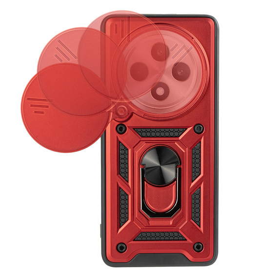 Pouzdro pro Oppo Reno 12FS / 12F, CamShield Slide, červené