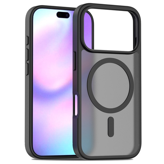 Matné pouzdro pro iPhone 17 Pro, pro MagSafe, průsvitné černé