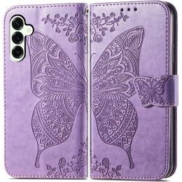 Klopové pouzdro pro Samsung Galaxy S25 FE, Butterfly, fialové