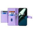 Klopové pouzdro pro OnePlus 12 5G, Wallet Zipper Pocket, fialové