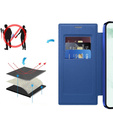 Klopové pouzdro pro Samsung Galaxy S22 Ultra 5G, RFID Wallet MagSafe CamShield, námořnicky modré