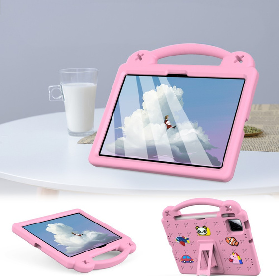 Dětské pouzdro pro Xiaomi Pad 7 / Xiaomi Pad 7 Pro, Cute Patterns, se stojánkem, růžové