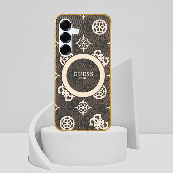 Pouzdro GUESS Magnetic IML Peony pro Samsung Galaxy S25