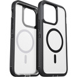 Pouzdro s rámečkem pro iPhone 14 Pro, pro MagSafe, transparentní / černé