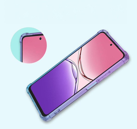 Pouzdro pro Oppo A5 Pro 5G, Gradient Dropproof, Fialová / modrá