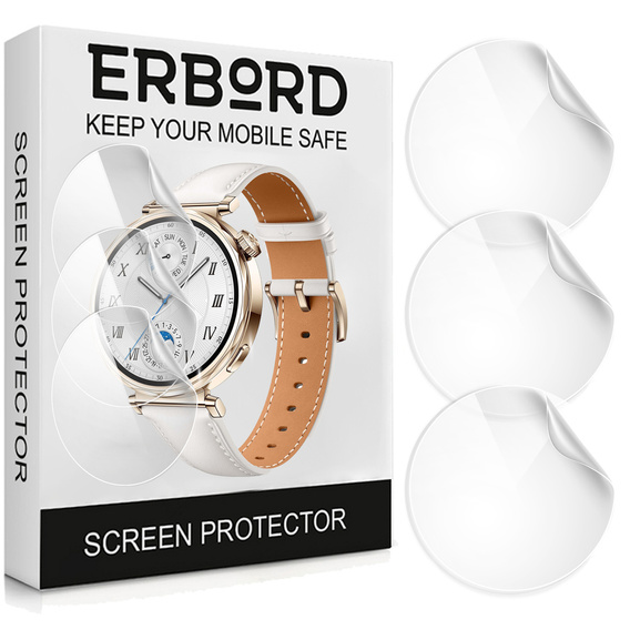 3x ERBORD Hydrogelová fólie pro Huawei Watch GT 5 41mm