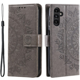 Klopové pouzdro pro Samsung Galaxy S23 FE, Mandala, šedé