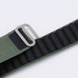 Nylonový řemínek pro Apple Watch 1/2/3/4/5/6/7/8/SE/ULTRA 42/44/45/49 mm, zelený / černý